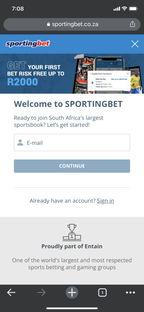 sportingbet sign up