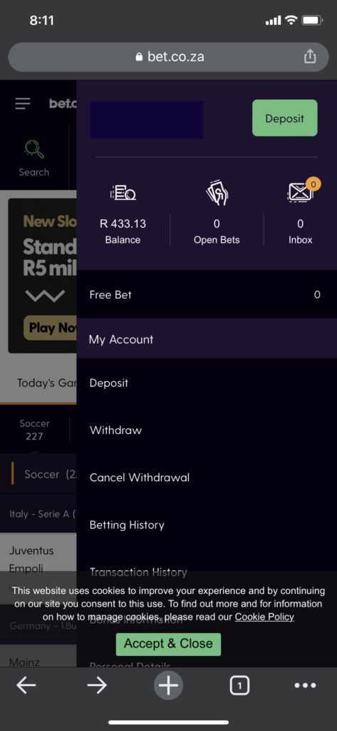 bet.co.za withdrawal