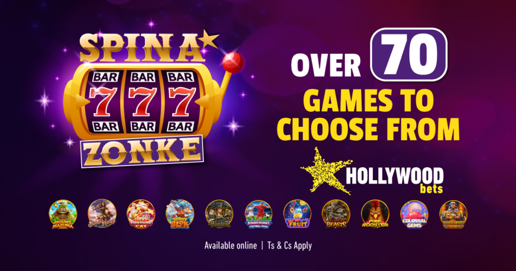 The selection of Hollywoodbets latest Spina Zonke casino slot games 