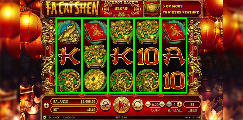 Fa Cai Shen by Habanero is an example of a 5 reel casino slot game