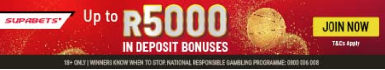 Supabets deposit bonus of up to R5,000 