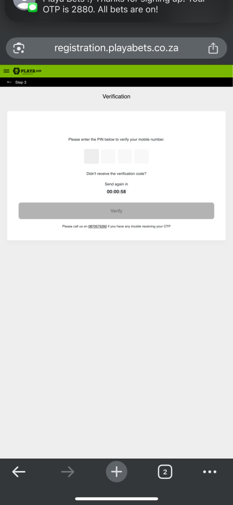 playabets sign up process