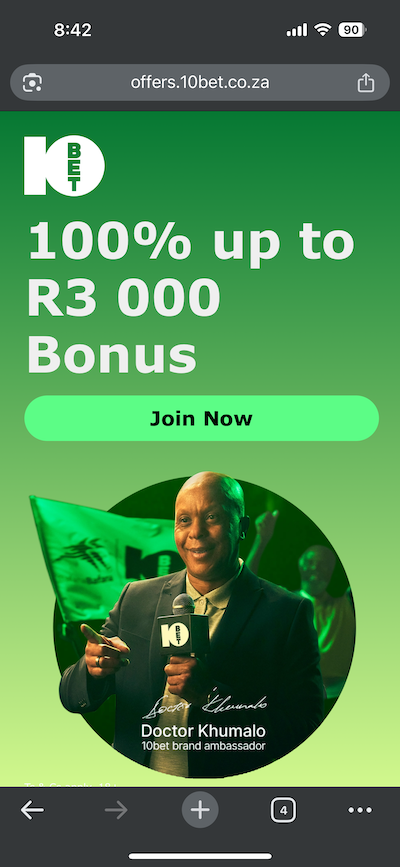 10bet homepage join now button