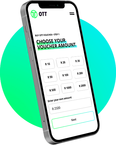 OTT Voucher South Africa top-up example