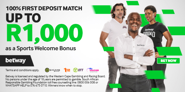 Betway sports welcome bonus South Africa