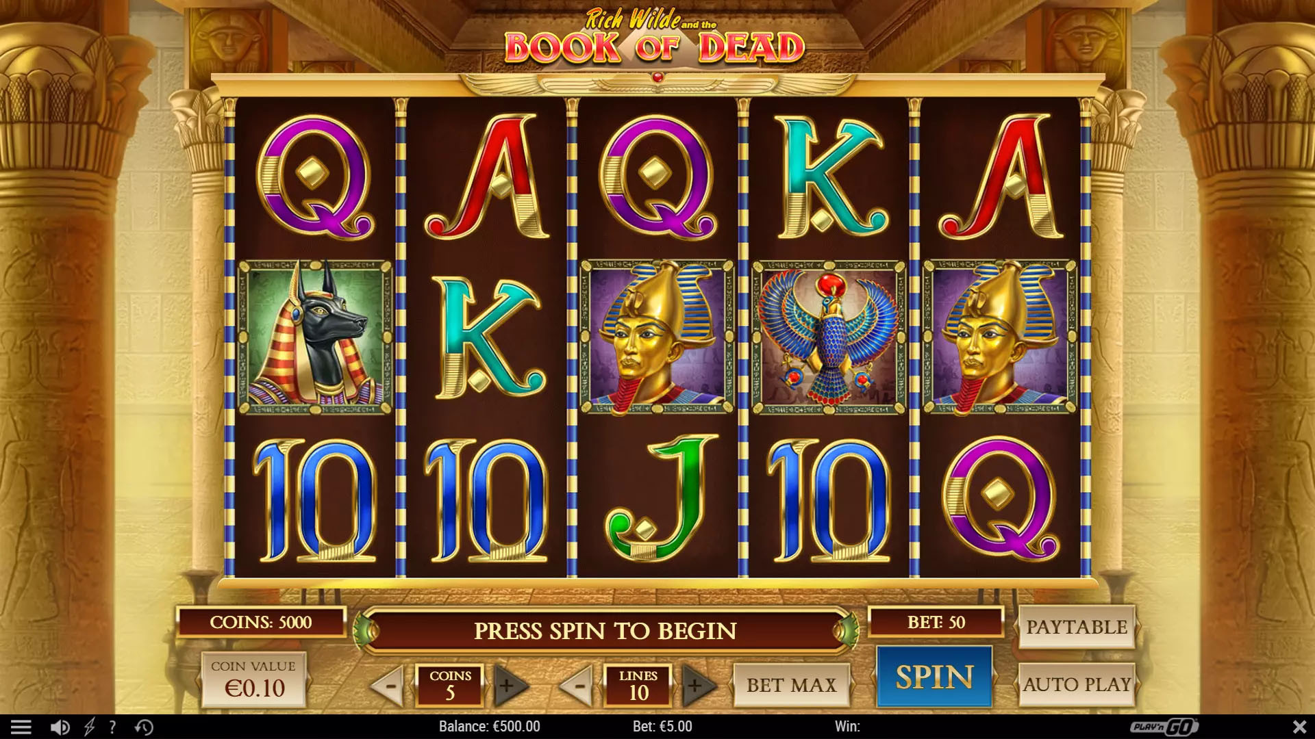Book of Dead slot game