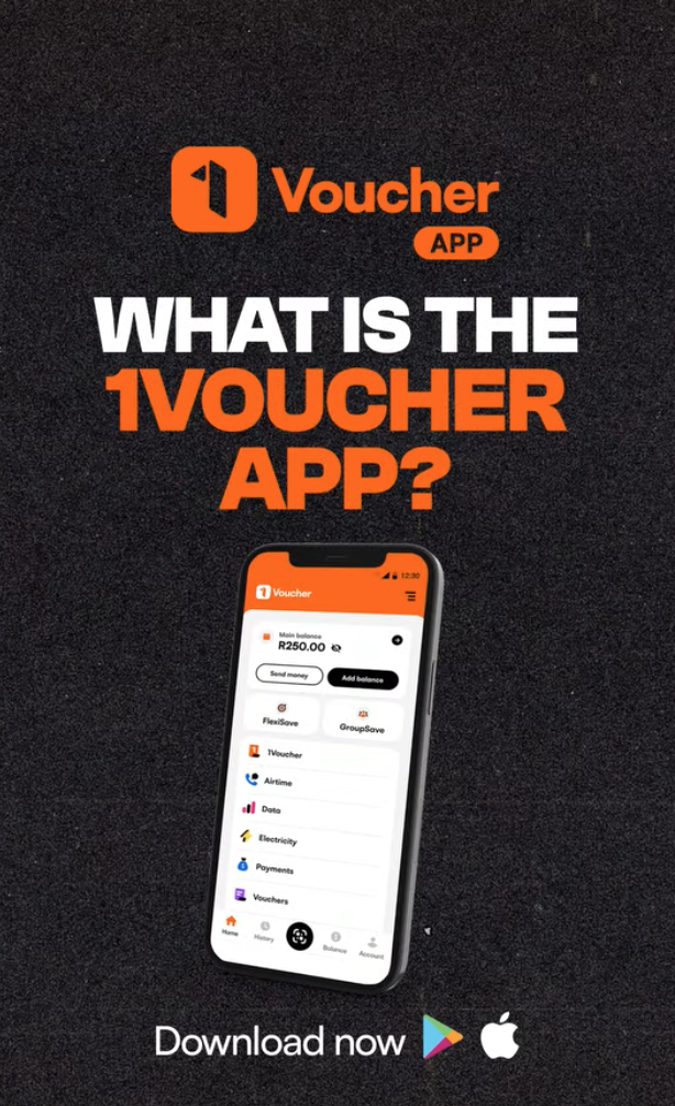 The 1Voucher app is free to deposit from the IOS or Android Play Store