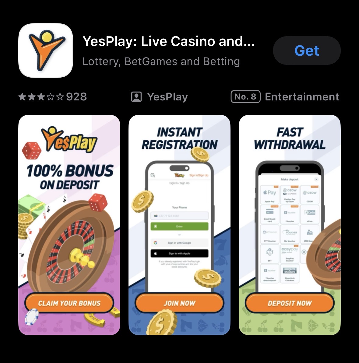 YesPlay mobile app on smartphone