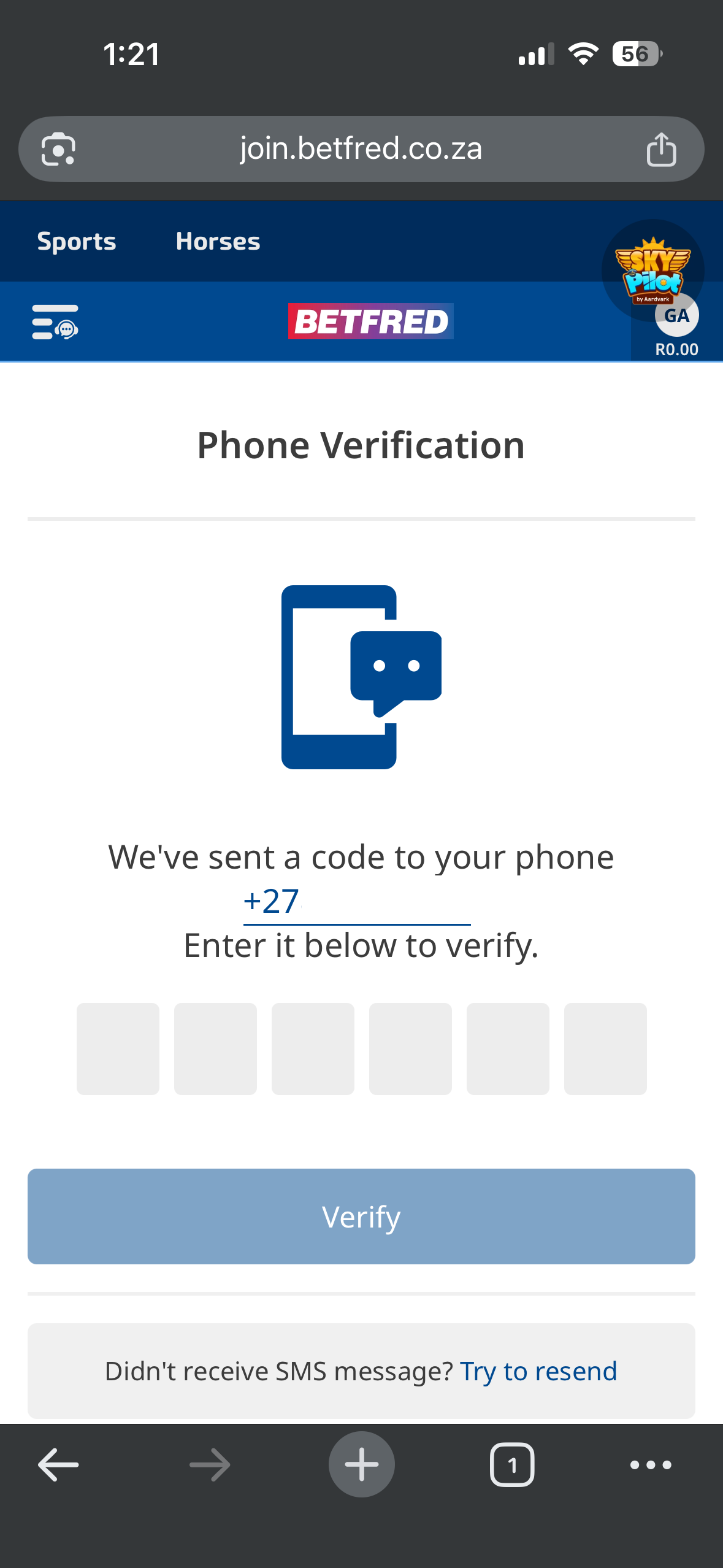 Betfred account verification step