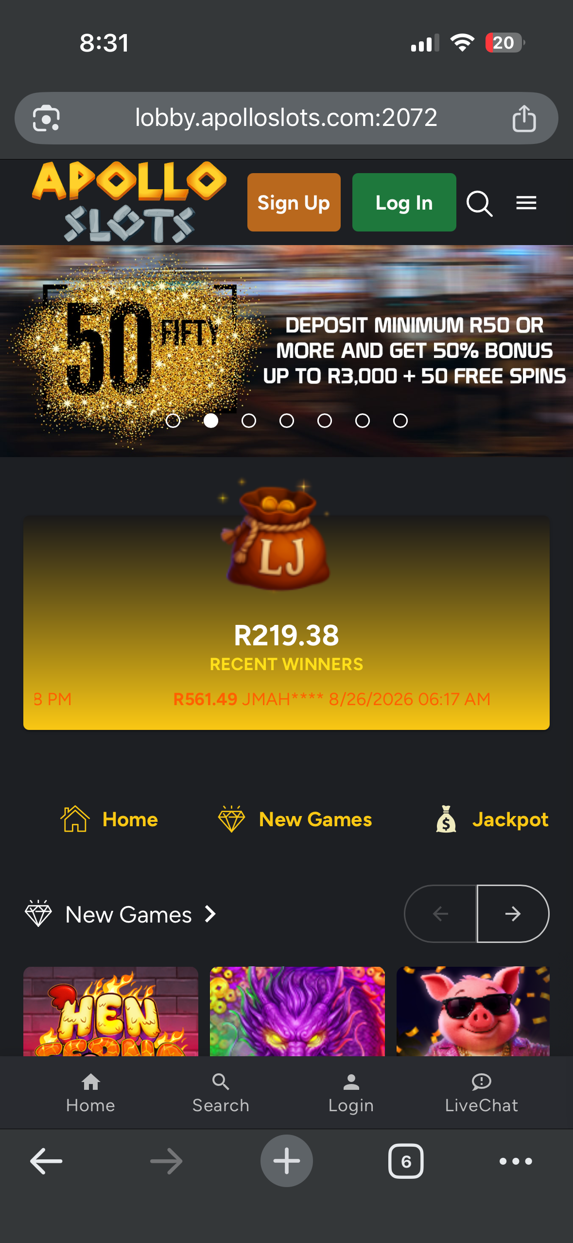 Apollo Slots mobile casino
